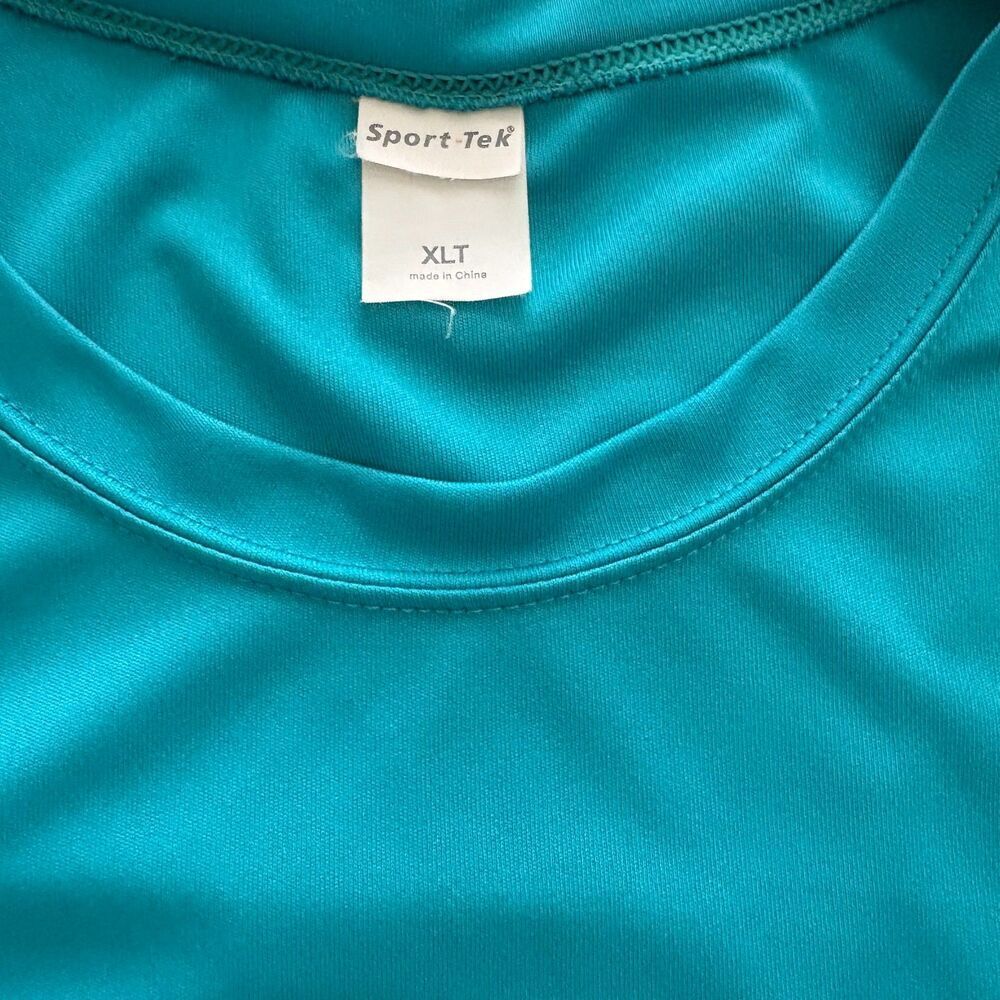 Sport Tek T-Shirt Round Neck Short Sleeve Turquoise Size XL-T - Picture 9 of 10